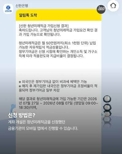 청년미래적금 심사 결과