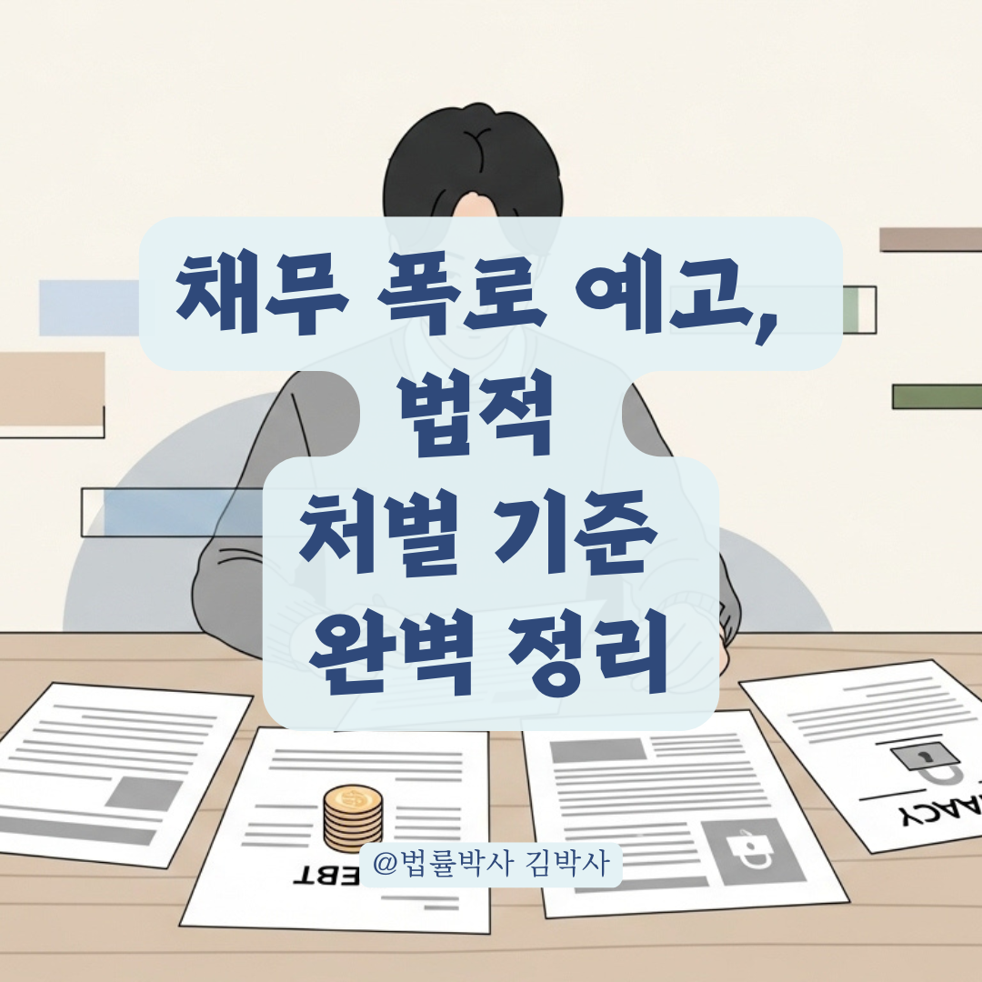 채무관계 폭로 예고, 협박죄와 개인정보보호법 위반 여부 한눈에 정리.