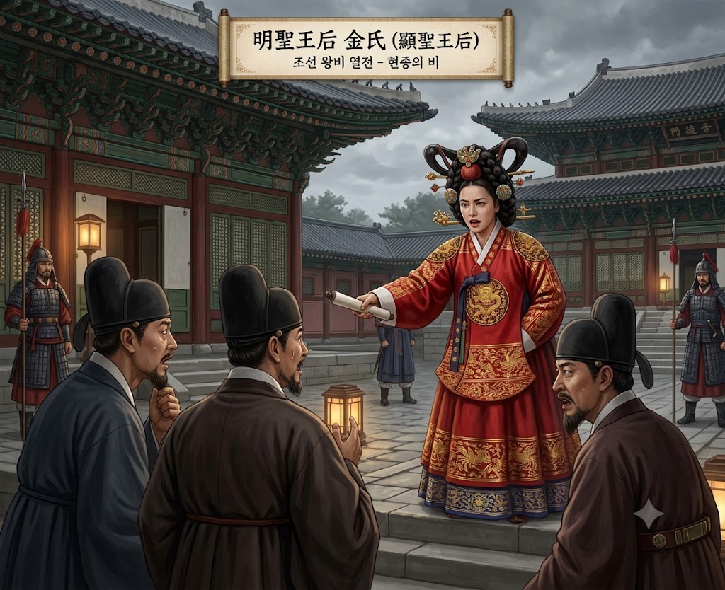 AI로 생성한 명성왕후 김씨 일러스트