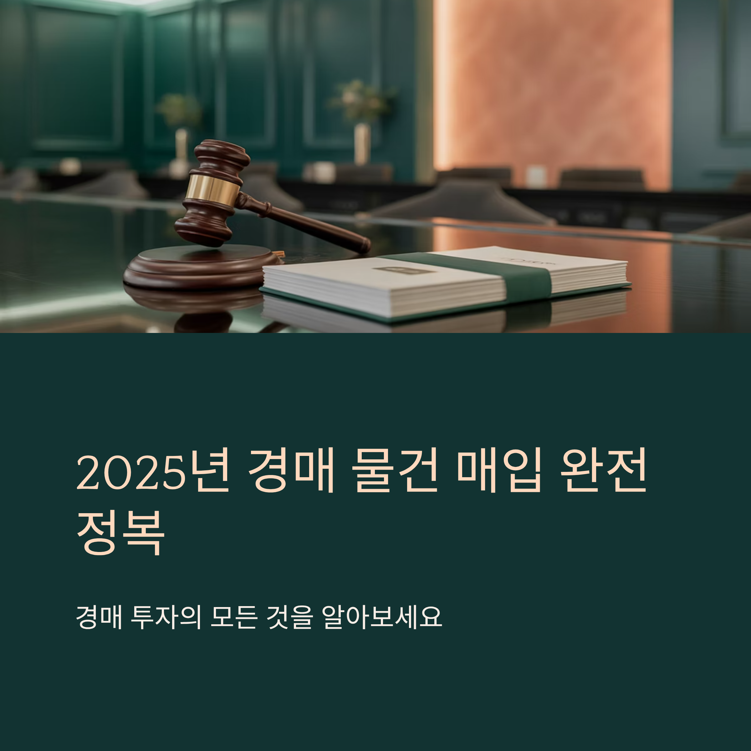 2025년 경매 물건 매입 완전 정복