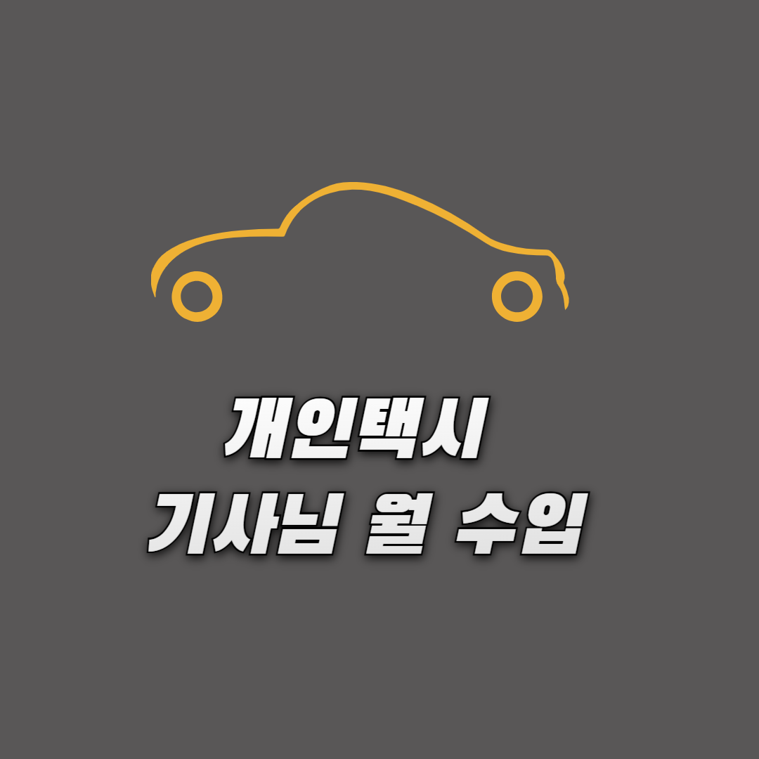 개인택시 기사님의 월 수입