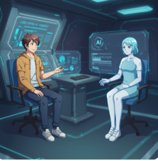 AI도구에게 심리 상담을 받는 청년