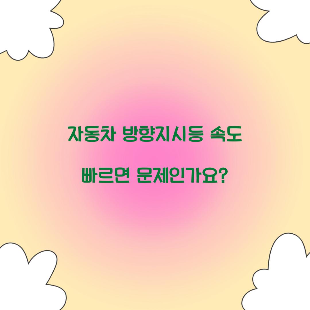 방향지시등 속도