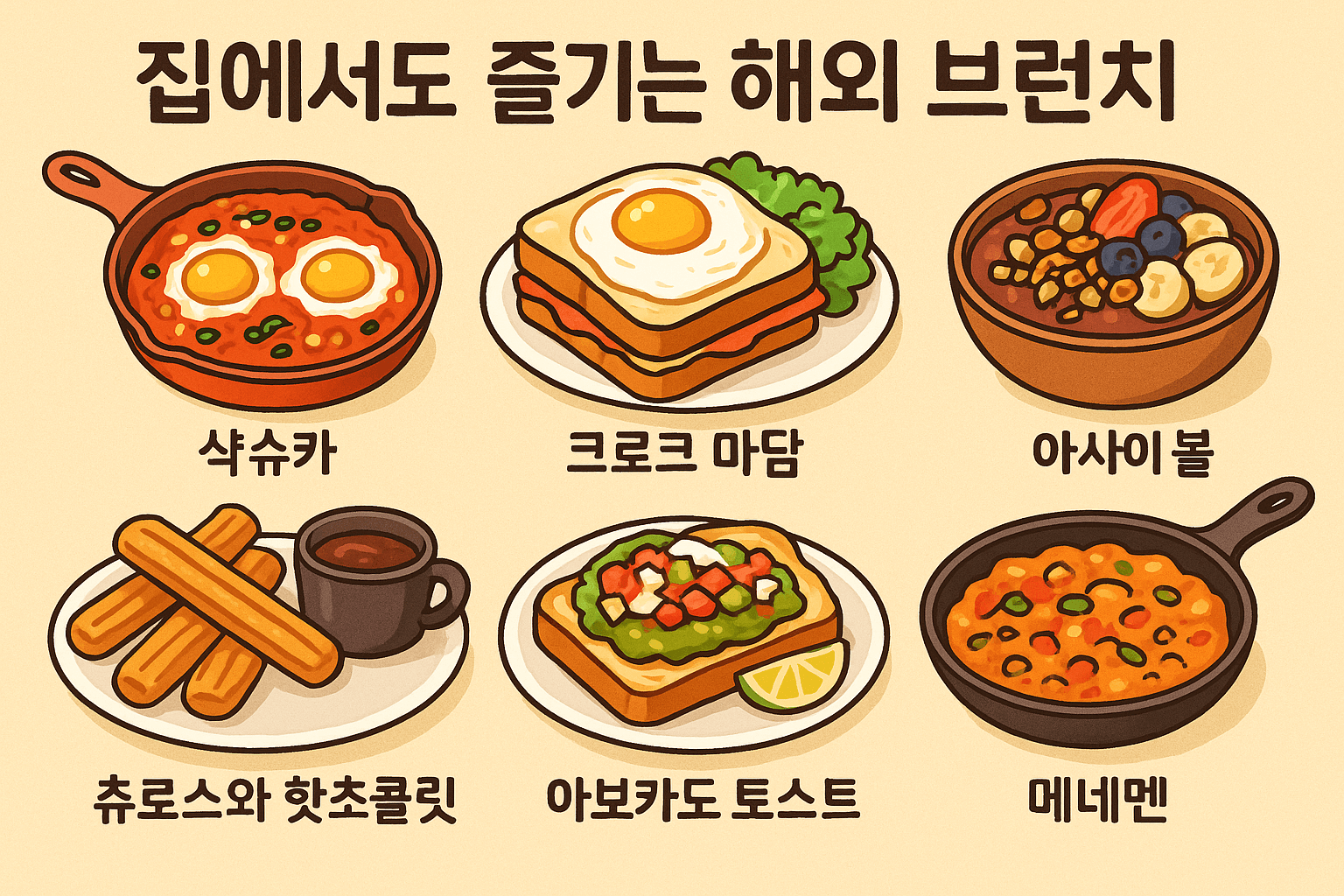 해외여행 없이 즐기는 환상적인 홈 브런치 메뉴 6가지