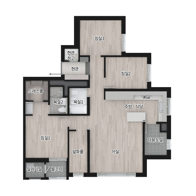 더샾 라비온드 - 84D 평면도