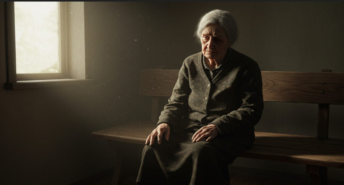 파킨슨 병에 걸려서 고생하는 할머니의 모습