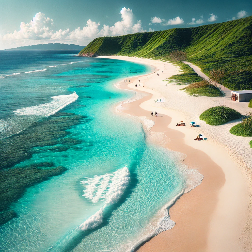 코우리 섬의 아름다운 해변 🌊