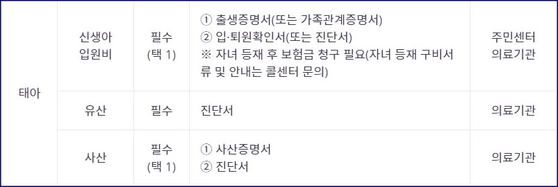 태아보험 서류