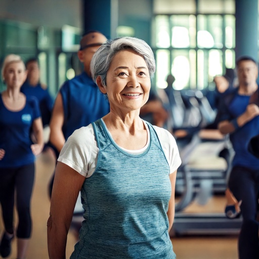 운동하는 중년 여성