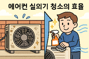 에어컨 실외기 청소의 효율