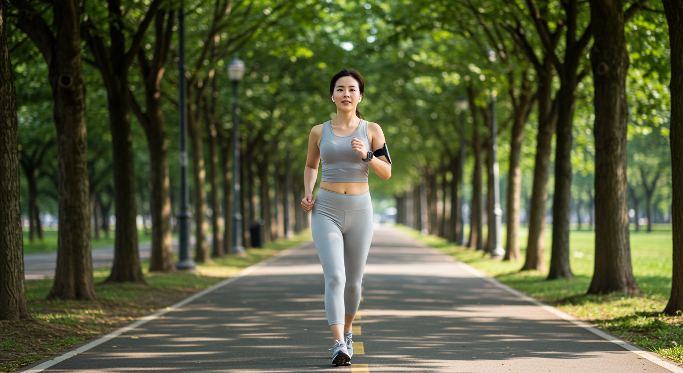 걷기 운동하는 여성