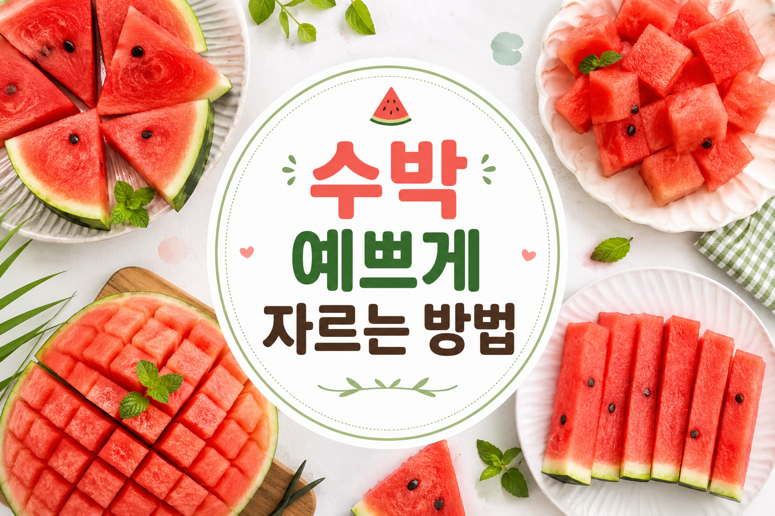 수박 예쁘게 자르는방법