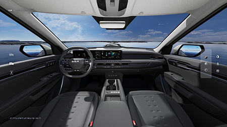 EV9 실내 다크그레이 블랙 사진