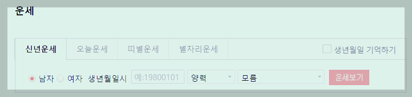 2024네이버 무료 운세