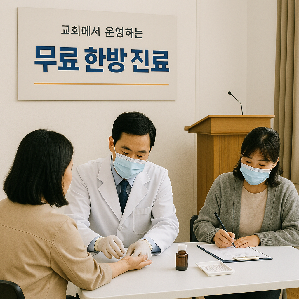 교회에서 운영하는 무료 한방 진료소