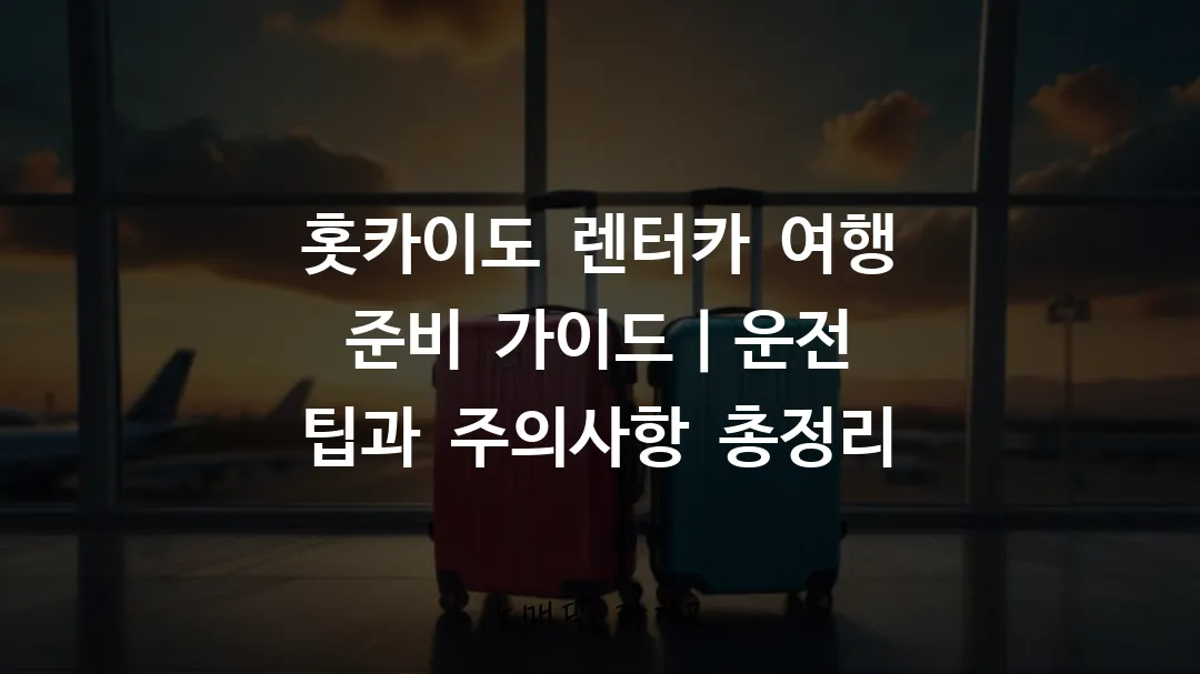 홋카이도 렌터카 여행 준비 가이드｜운전 팁과 주의사항 총정리