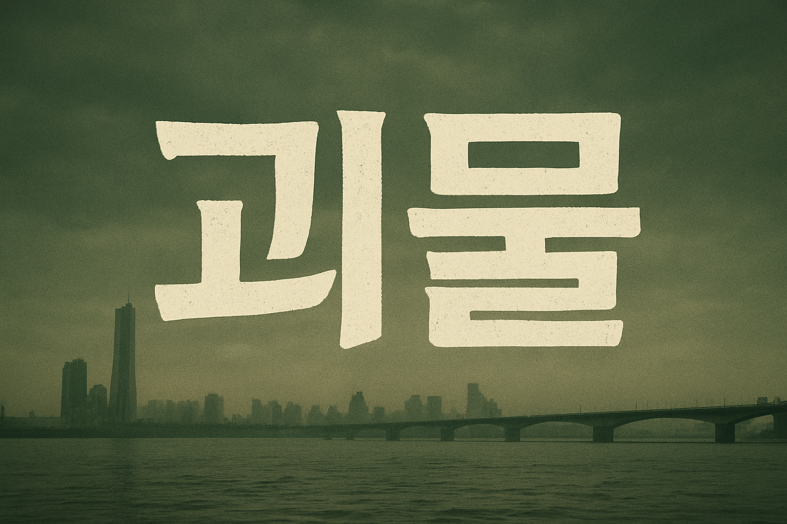 영화 <괴물> 글씨