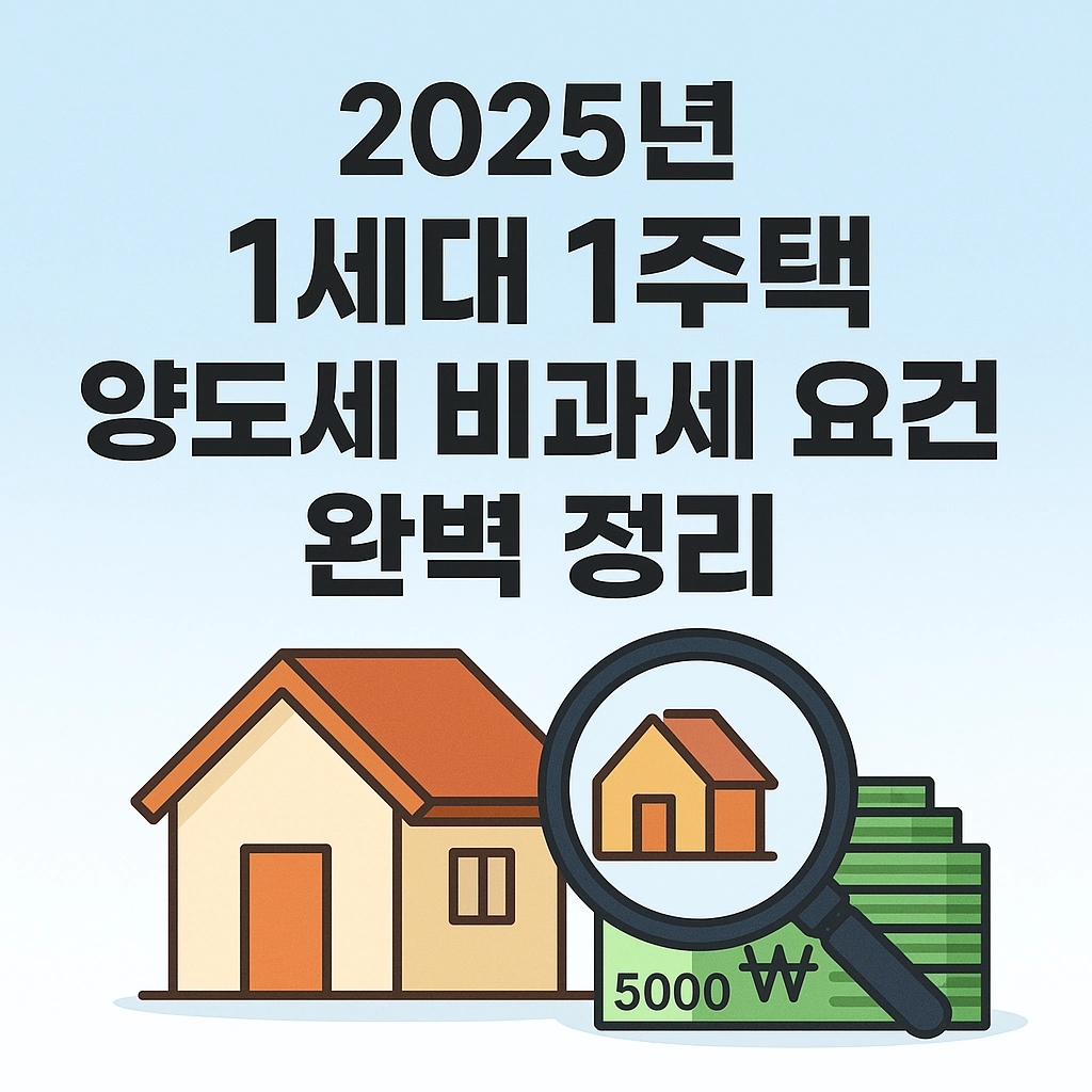 양도소득세 감면 혜택 1세대 1주택 비과세 요건 최신 정책 정리