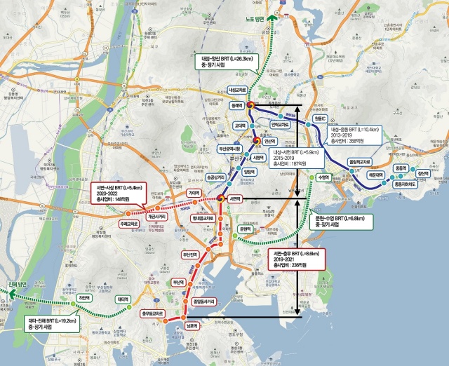 부산 BRT 노선도