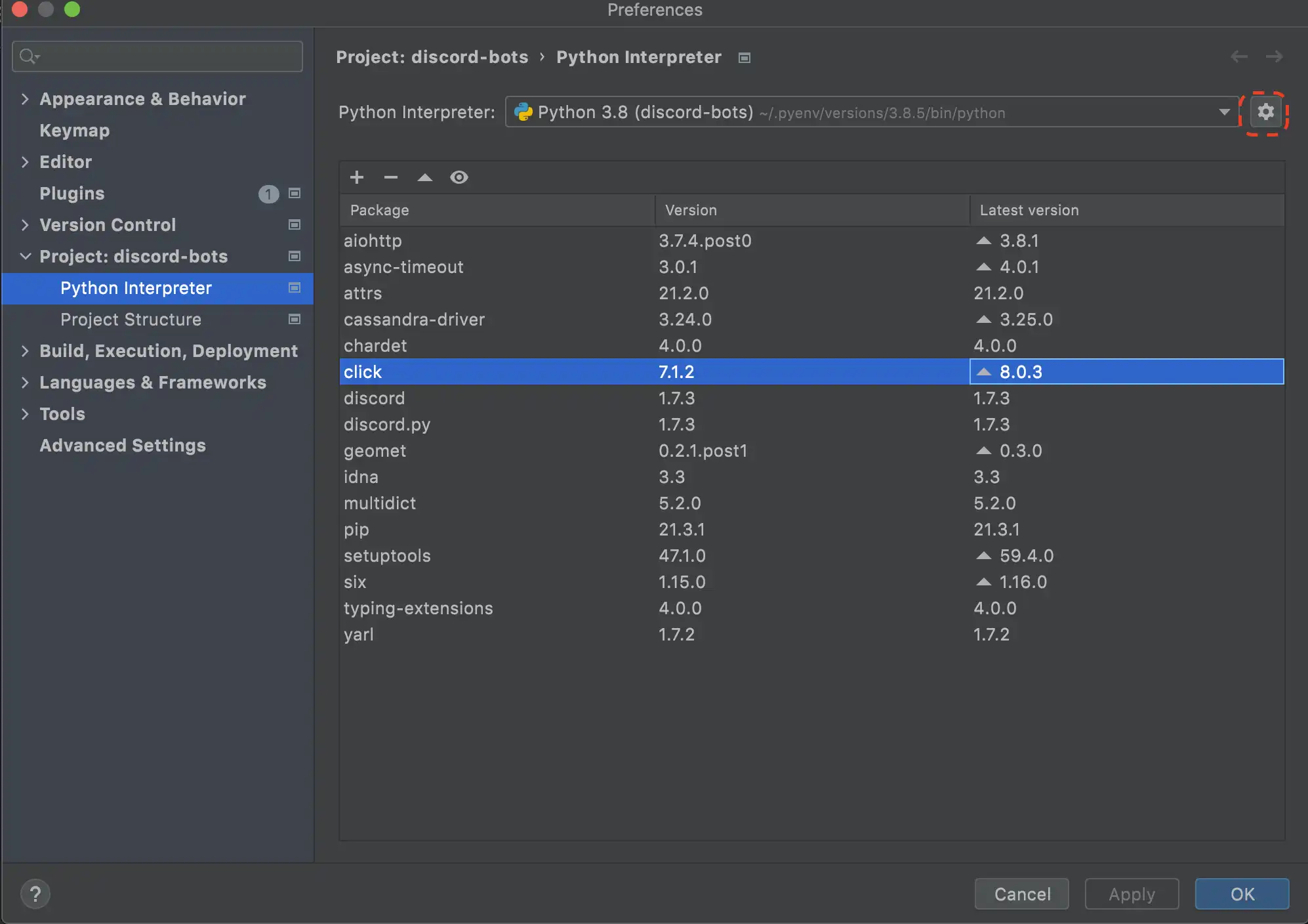 pycharrm virtualenv 신규설정