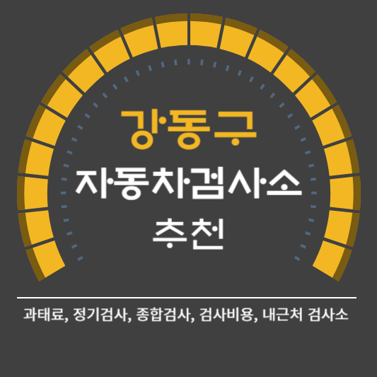 강동구 자동차 검사소 예약 BEST5 ❘ 검사비용 영업시간 토요일 준비물 총정리