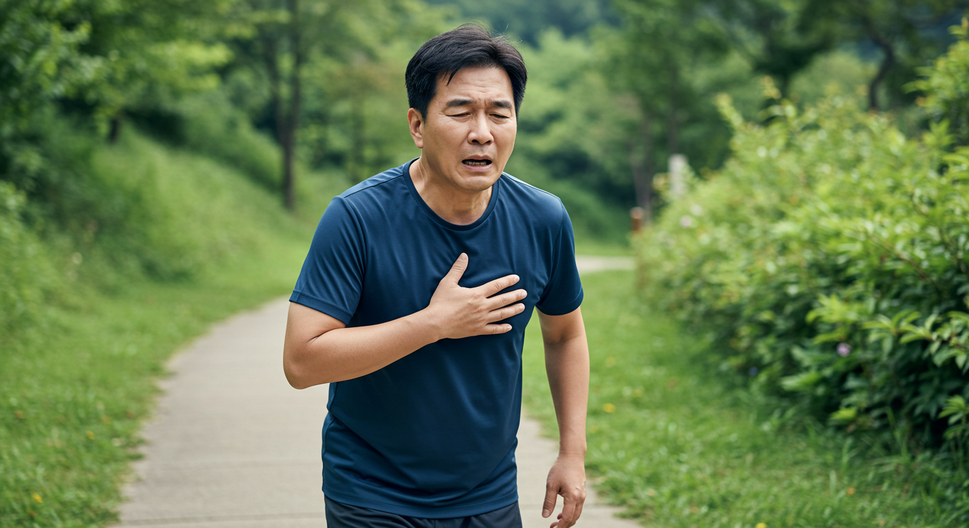 40대 산책중 심근경색 증상 나타남 예시 2