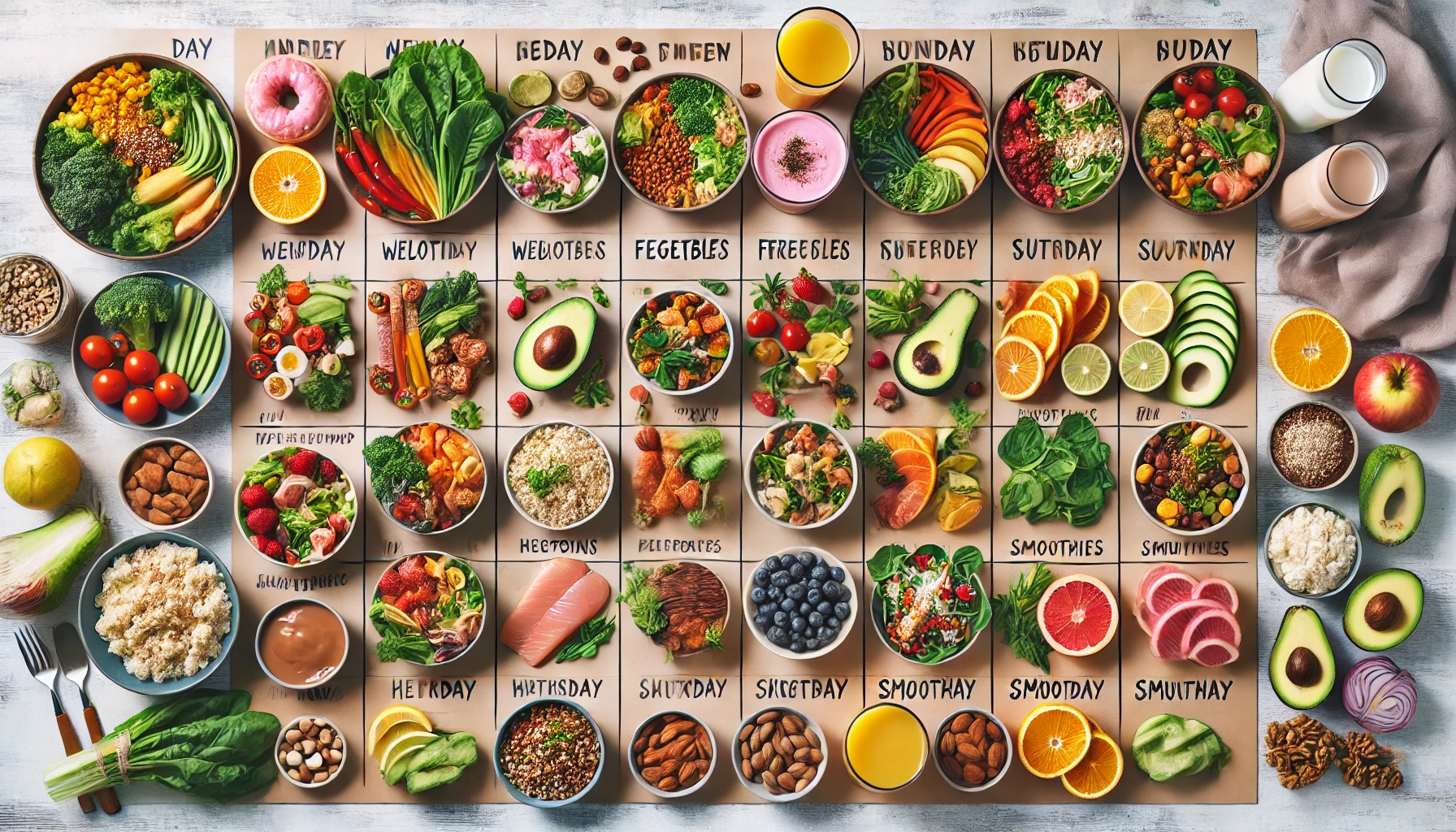 최적의 영양 밸런스를 위한 일주일 건강 식단 플랜