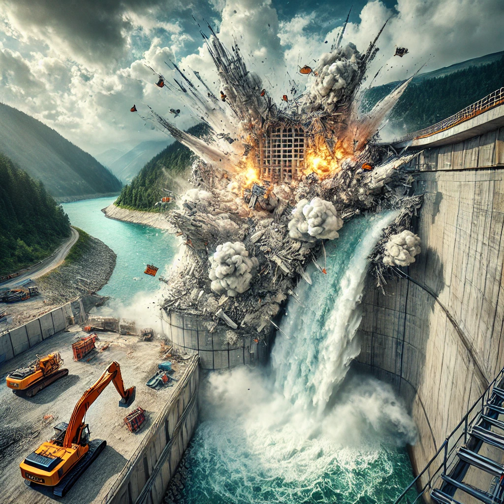 댐 철거현장