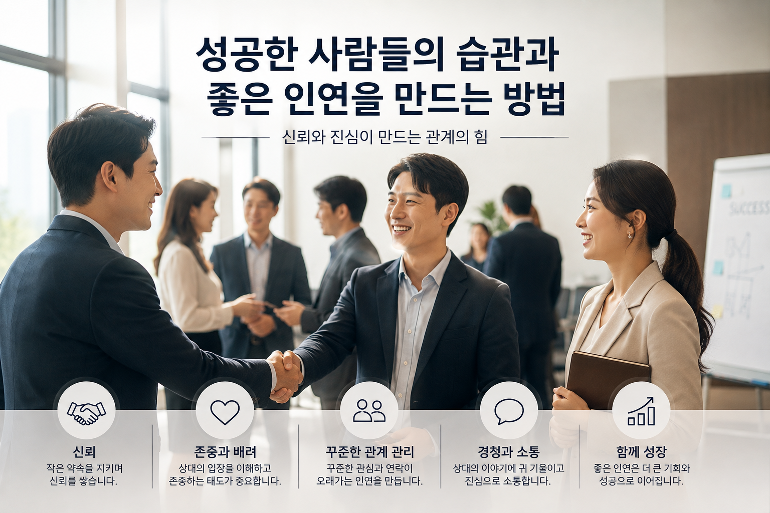 성공한 사람들의 습관과 좋은 인연을 만드는 방법
