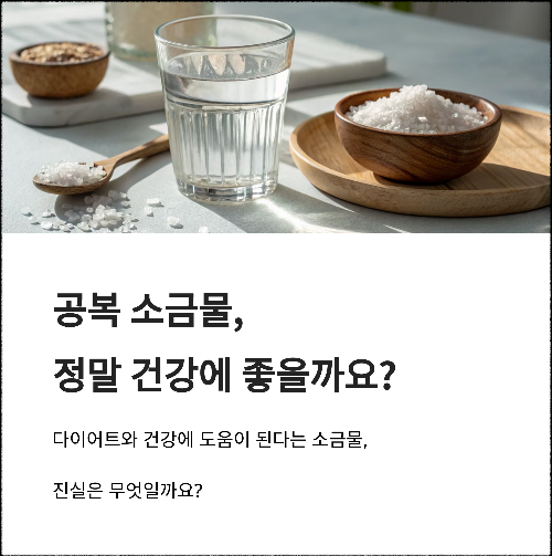 공복 소금물의 효능과 주의사항: 다이어트와 건강의 균형 찾기