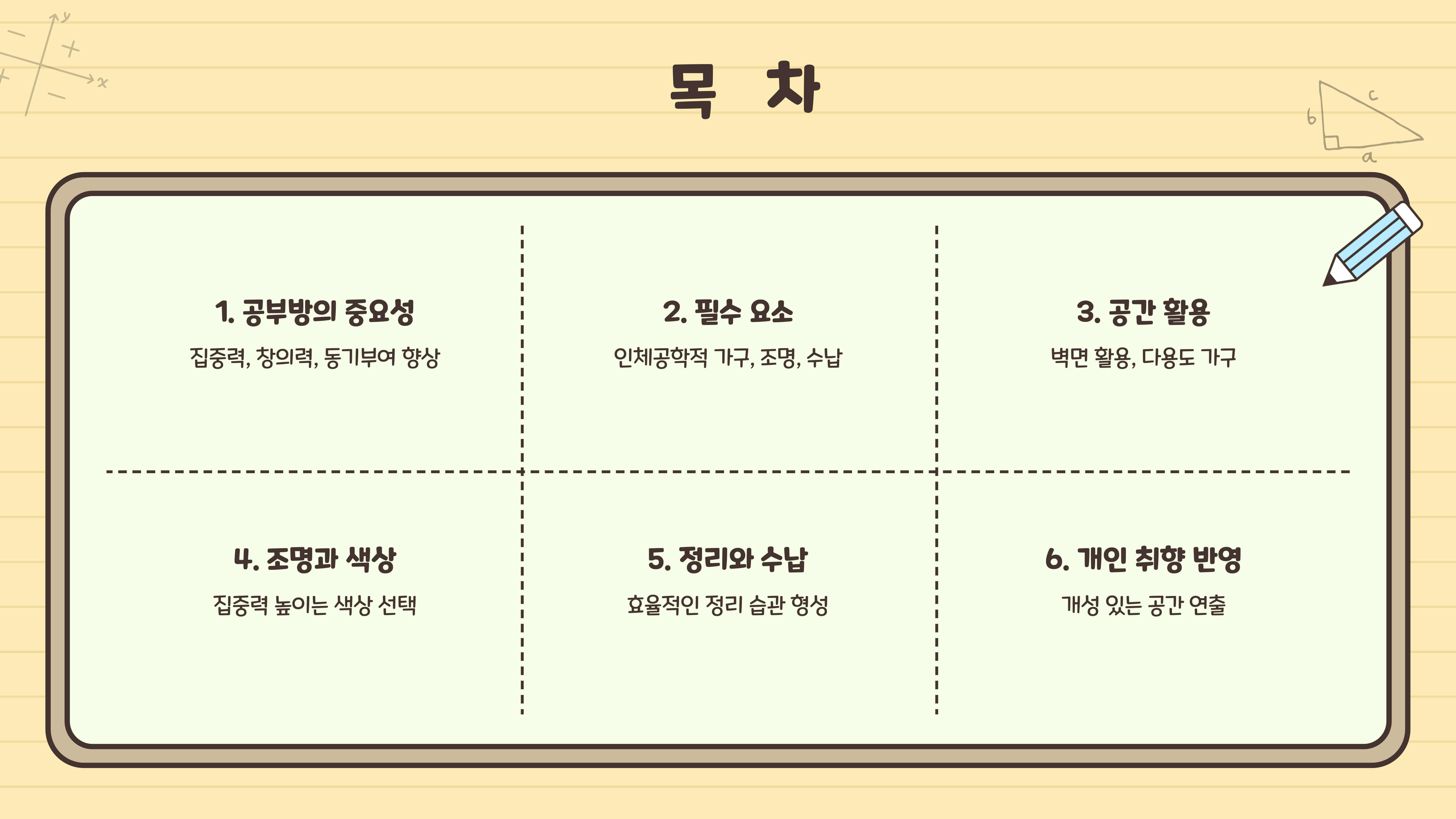 중학생 공부방 꾸미기