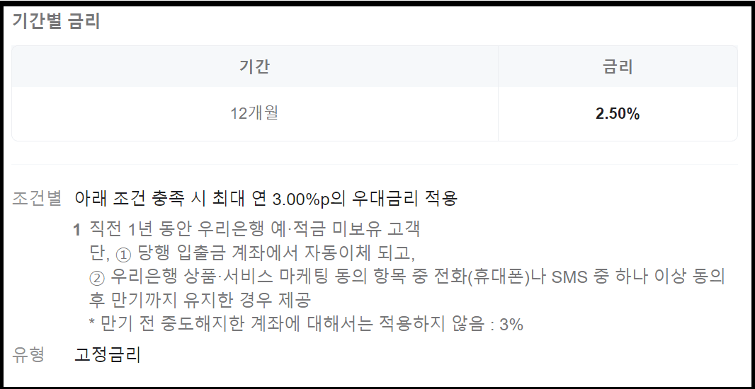 우리은행 퍼스트 정기적금 연5.5%