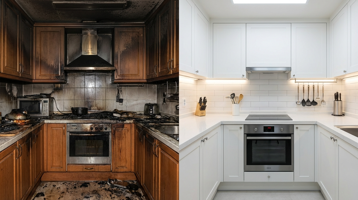 괴산군 화재청소 인테리어까지 작업