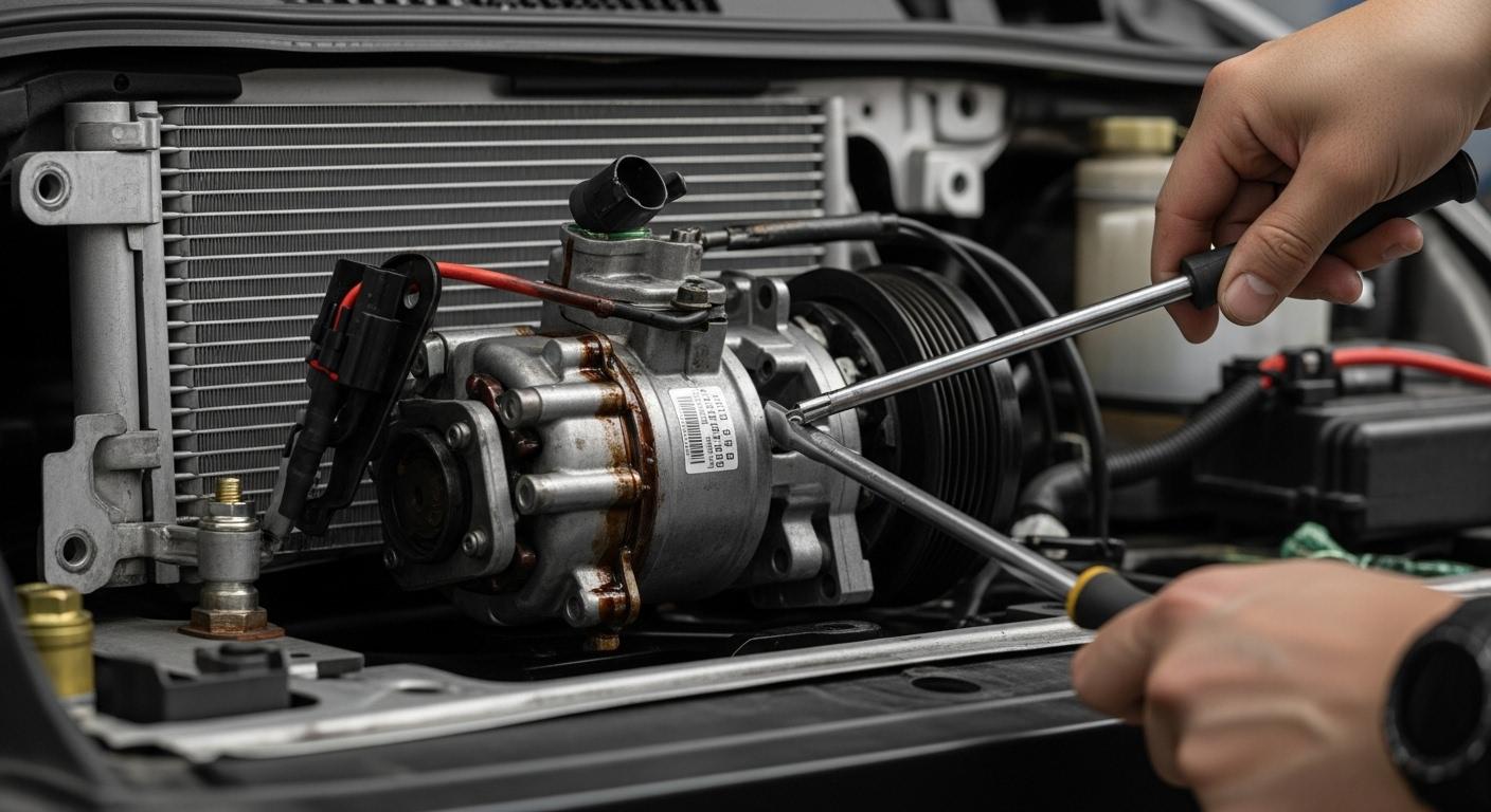 자동차 에어컨 고장 정비사례