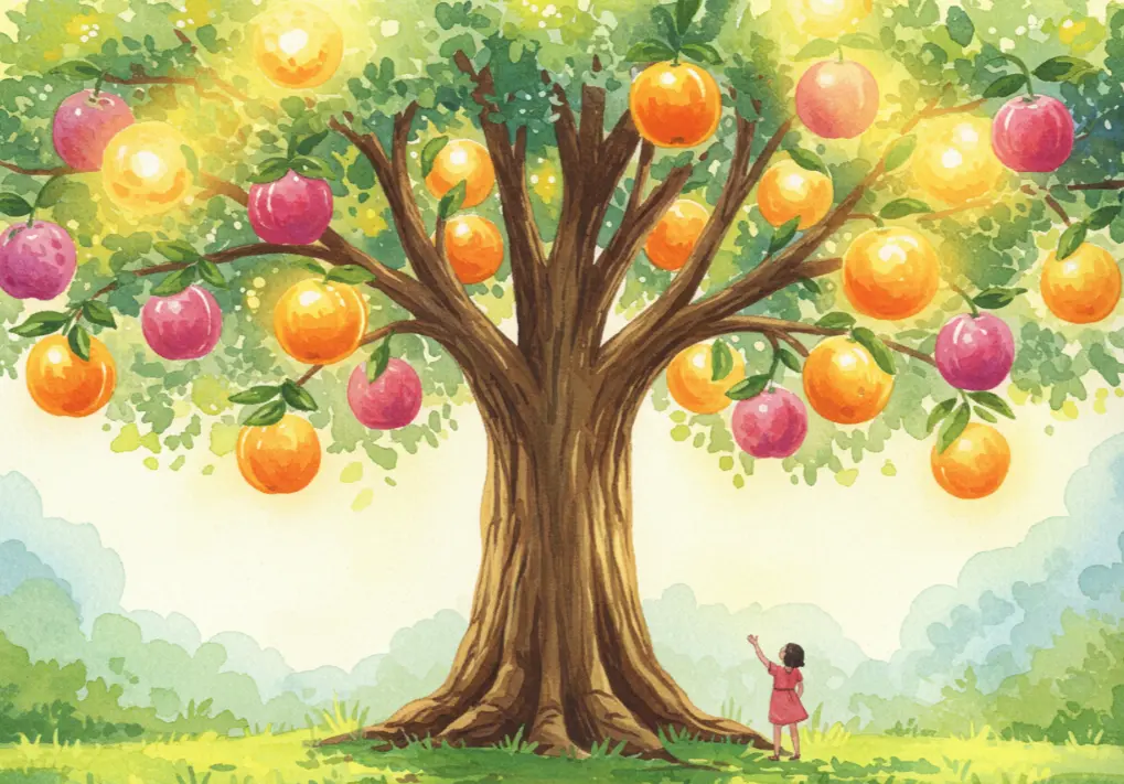 큰 나무에 열매가 가득 달린 꿈