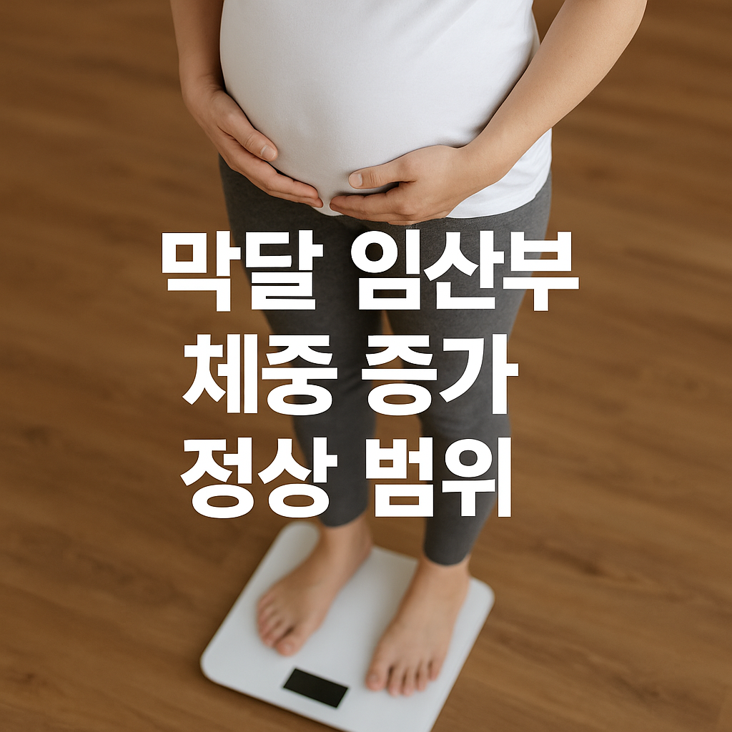임신 막달 체중 관리 ⚖️ 주당 몇 kg이 정상일까 (2025 최신 지침)