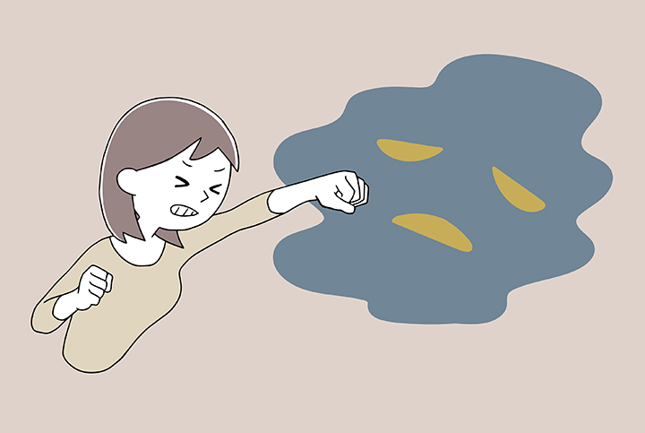 공황장애를-극복하는-여성