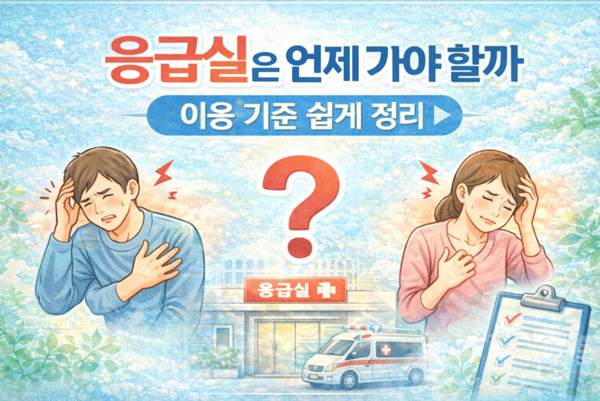 응급실은 언제 가야 할까 이용 기준 쉽게 정리