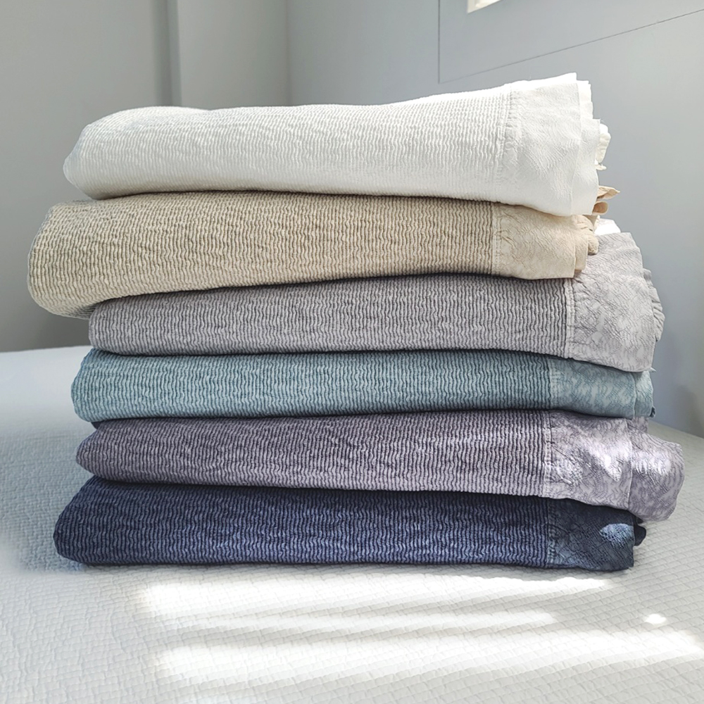 지니베딩 풍기인견 이불 골지 프릴 스프레드 여름이불