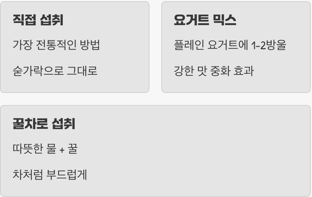 가장 효과적인 섭취 방법