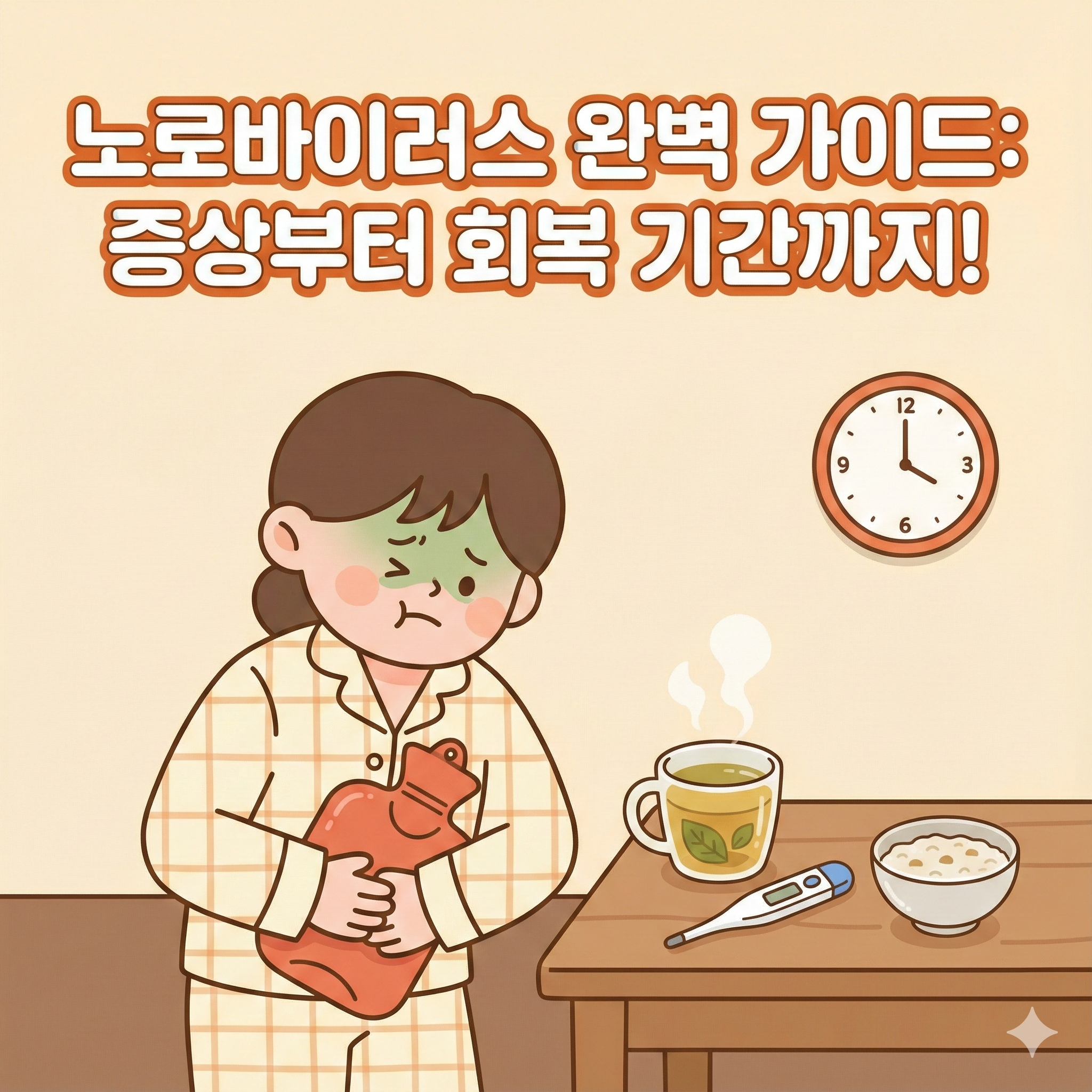 노로바이러스 증상 및 회복기간: 구토와 설사로 힘들 때 대처법