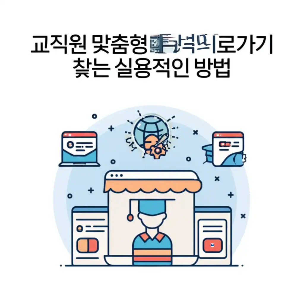 노트북으로 특정 기관의 교직원 맞춤형복지포탈사이트 바로가기 링크를 클릭하는 손