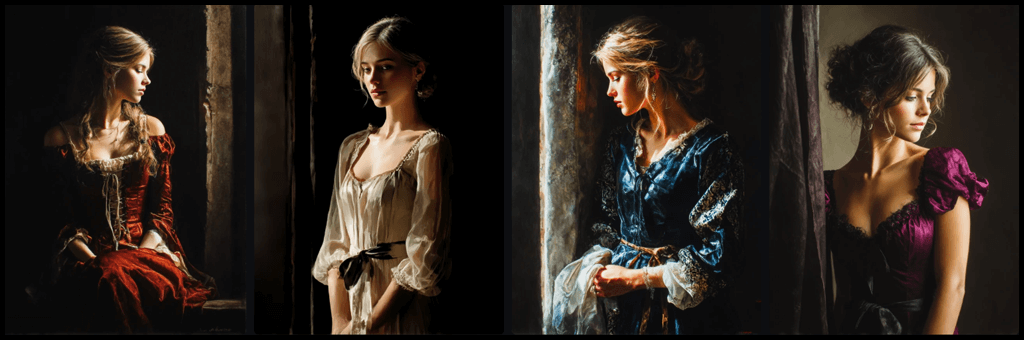 감성 인물 포트레이트 예시 Midjourney