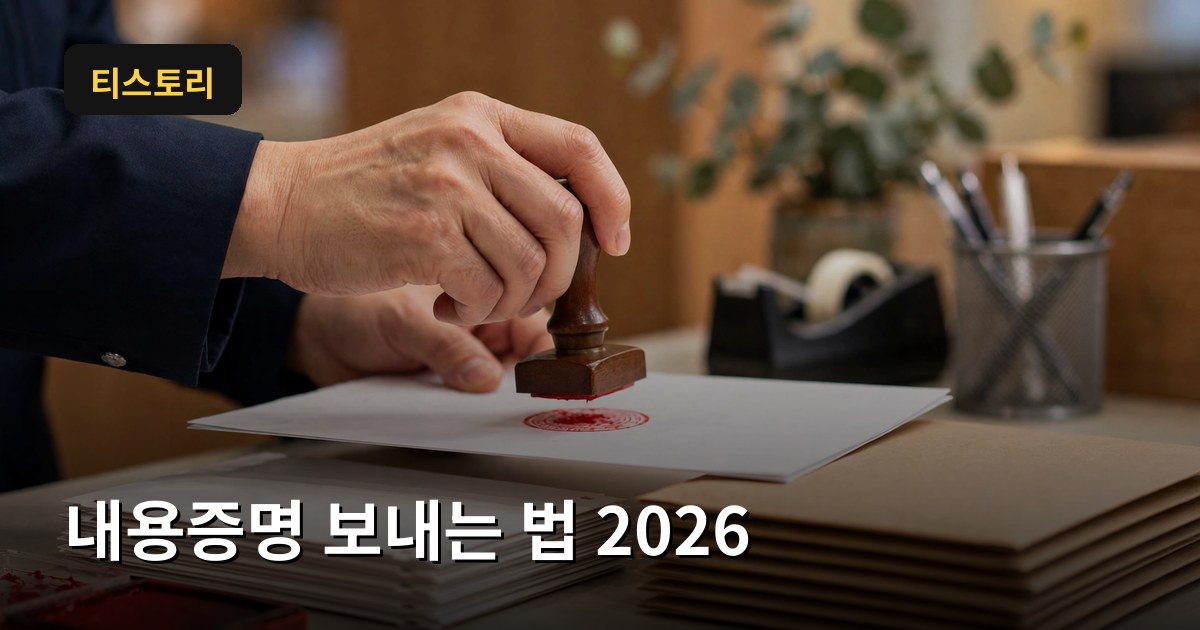 내용증명 보내는 법 2026