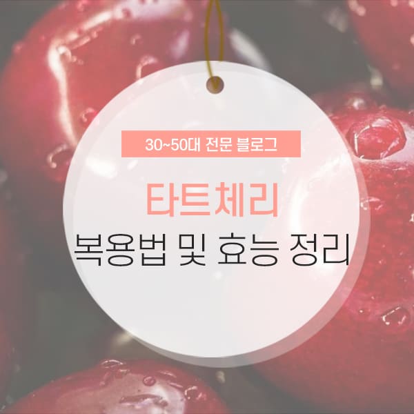 타트체리 타트체리 효능 및 부작용 소개 컨텐츠