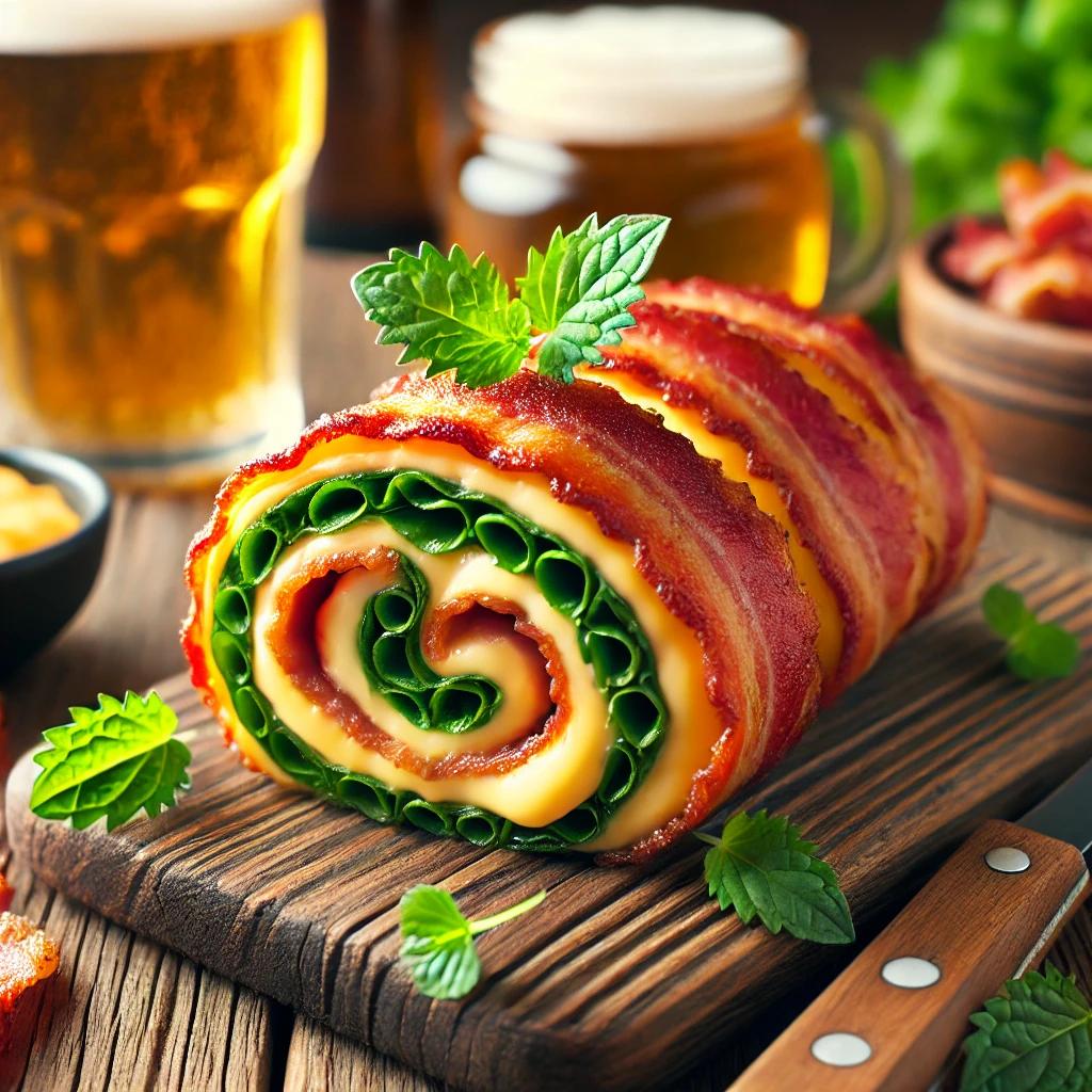 초간단 맥주안주 베이컨치즈깻잎말이 만들기