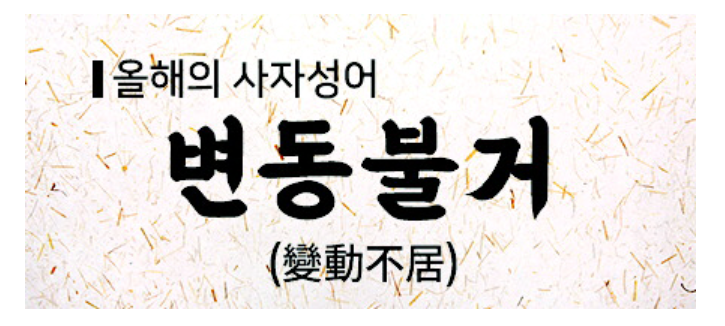 2025년 올해의 사자성어 변동불거