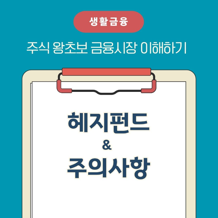 금융시장/이해하기/헤지펀드/&/주의사항