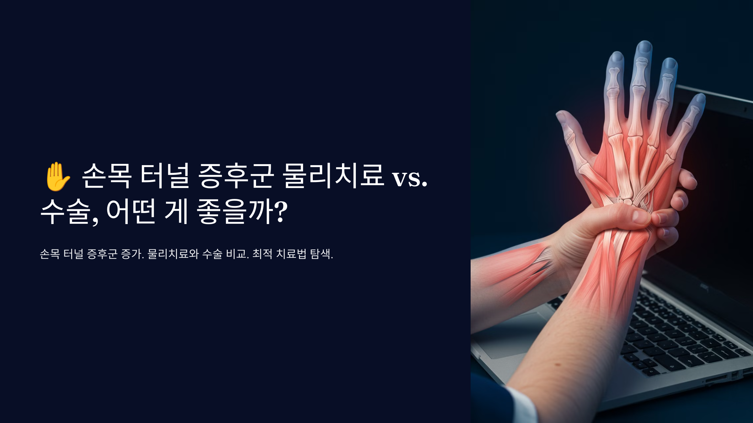 손목 터널 증후군 물리치료 vs 수술, 어떤 게 좋을까?