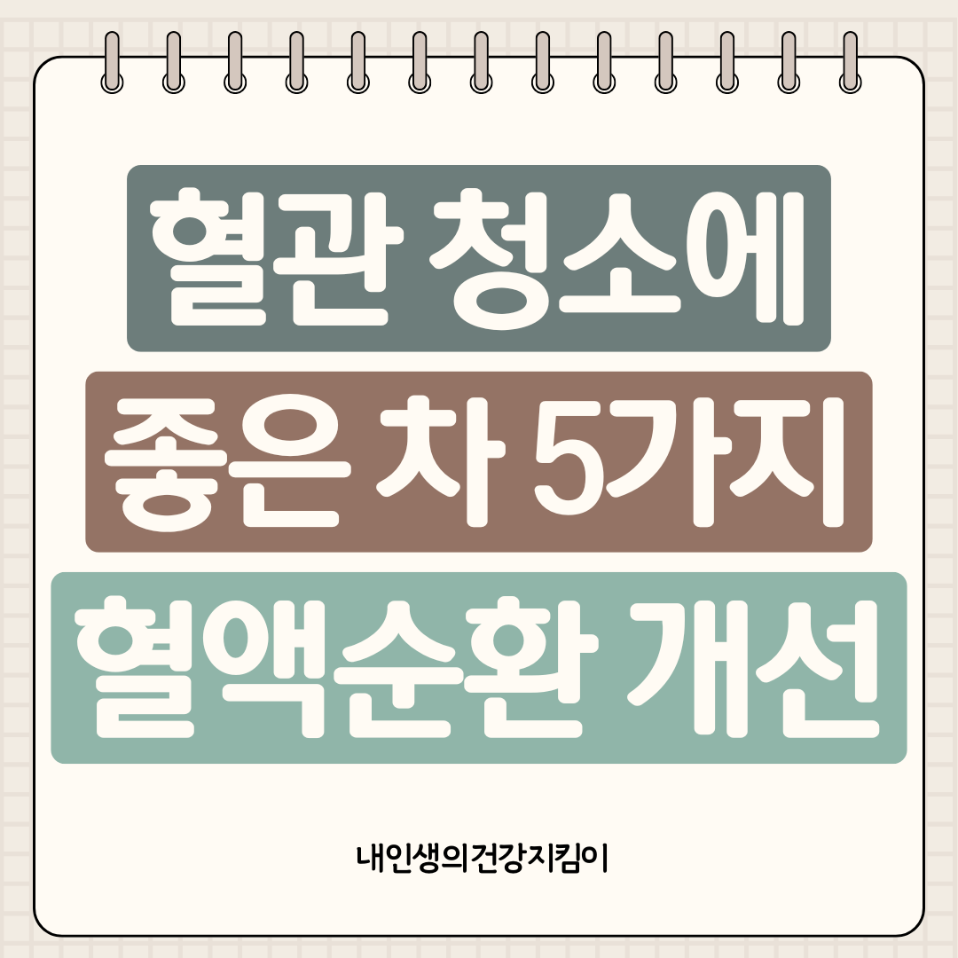 혈관 청소에 좋은 차 5가지, 콜레스테롤 낮추고 혈액순환 개선하는 법